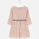 Vestido Hojarrota Rosa + Cinturón