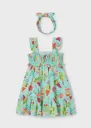 Vestido Turquesa con Balaca