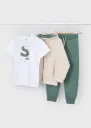 Conjunto Sudadera Beige Verde