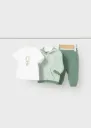 Conjunto Sudadera Verde Rayas