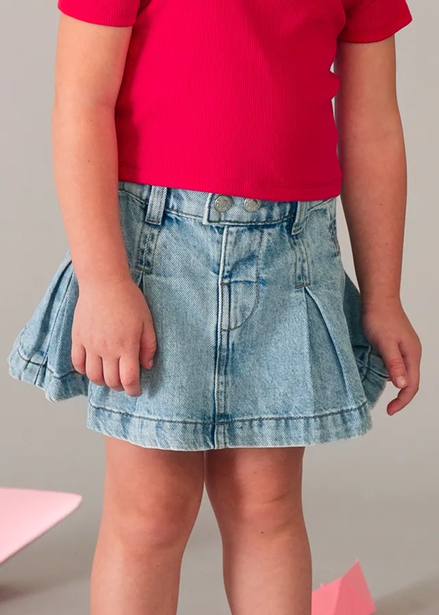 Falda Jean Prenses Azul Claro