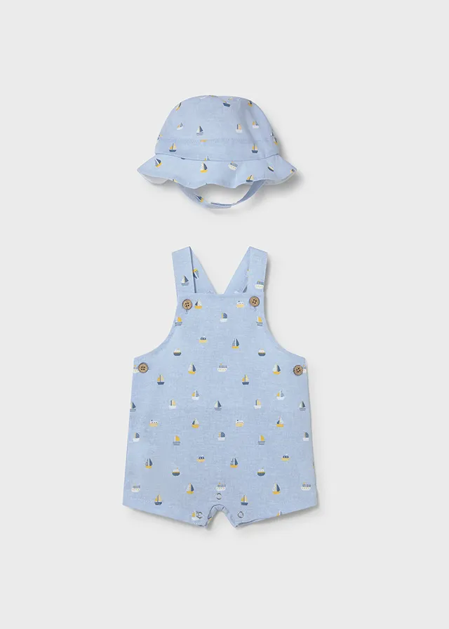 [1611] Conjunto Soleador y Gorro Denim (12M)