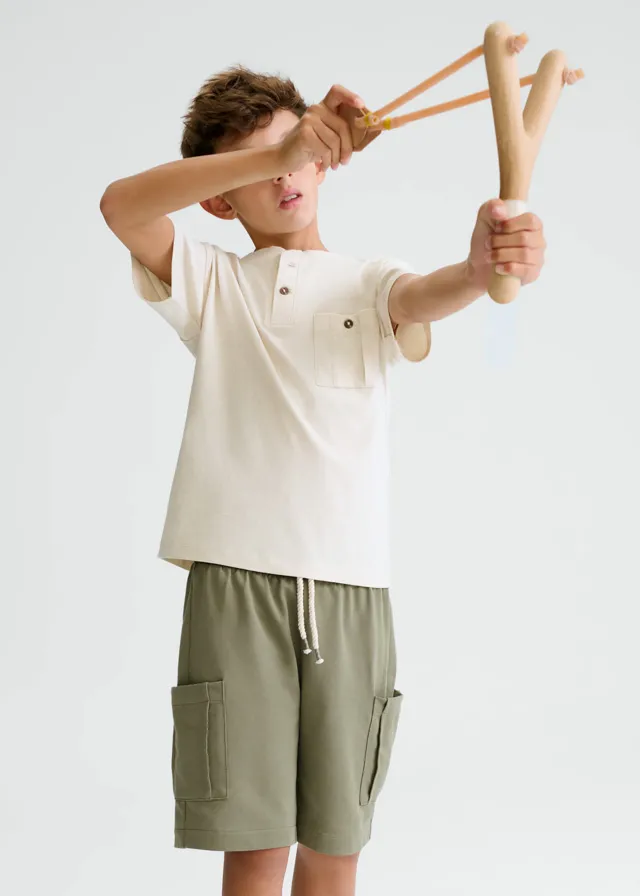 Conjunto Camiseta y Short Cargo Verde