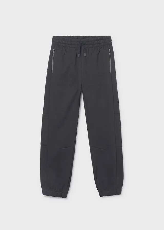 Jogger Negro Cargo Cortes Laterales