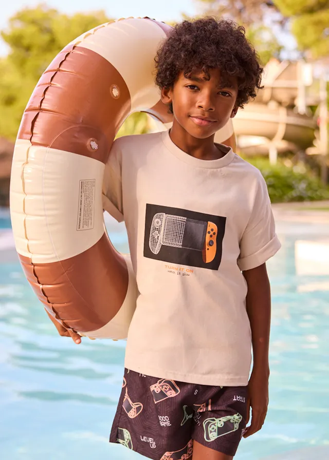 Camiseta Beige Consola