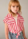 Set Top y Camisas Rayas Roja