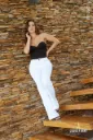 Jean Mom Flare Blanco