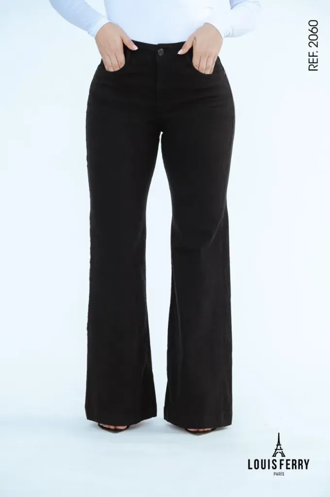 [2060] Jean Mom Flare Negro (8)