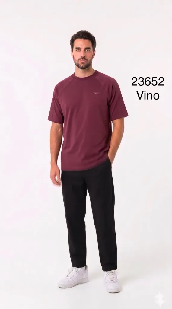 [23652] Camiseta Oversized Vino (S)