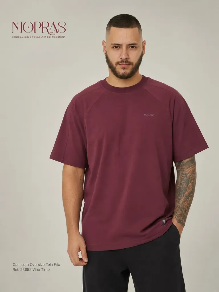 [23652] Camiseta Oversized Vino