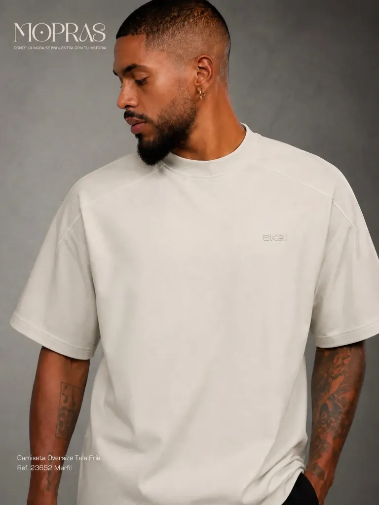 [23652] Camiseta Oversized Marfil (S)
