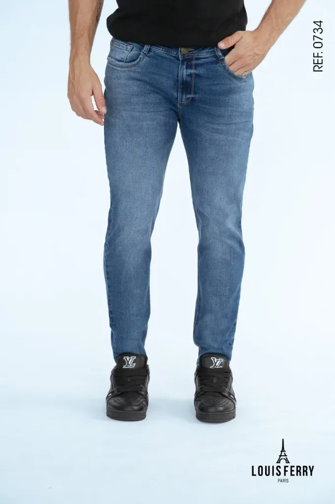 [0734] Jean Skinny Bota Tubo Azul (28)