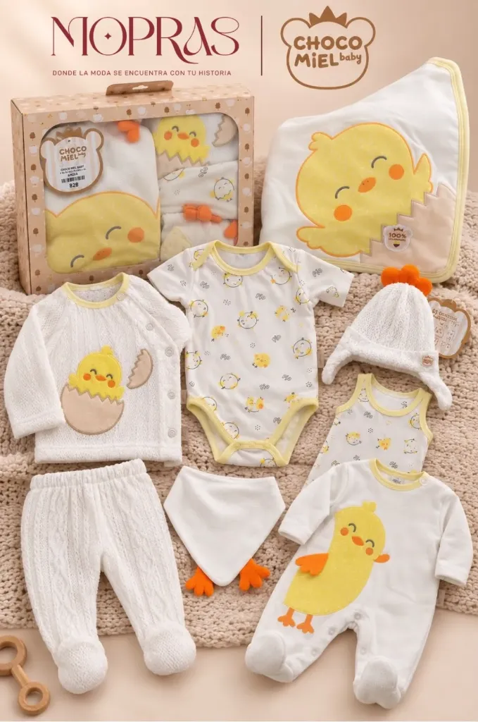 [828] Set Primer Día Pollito ( 8 Piezas)