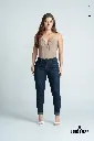 Skinny Tiro Alto Detalle Taches Bolsillos