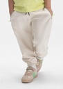 Pantalon Jogger Color Hueso con Cortes