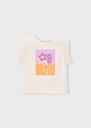 Camiseta Beige Estampada Flores