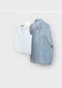 Duo Top y Camisa Margaritas Celeste